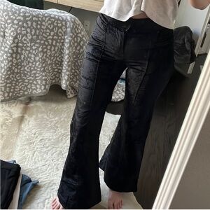 Free People black velvet flare pants